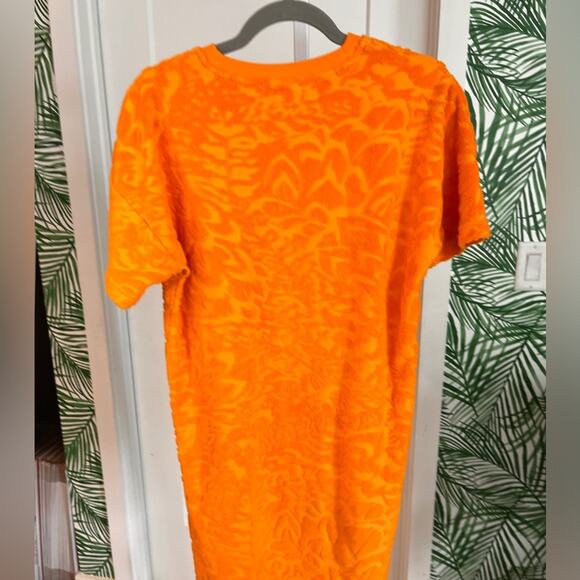 & Other Stories Orange Terry Leaf Print T Shirt Dress Size 0 NWOT - Picture 7 of 12